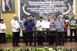 Predikat Kepatuhan Standar Pelayanan Publik Tahun 2022 Diterima Pemkab Banyuasin