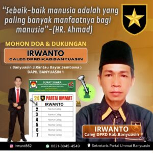 Optimis Meraih Kursi DPRD Banyuasin, Ini Program Unggulan Irwanto