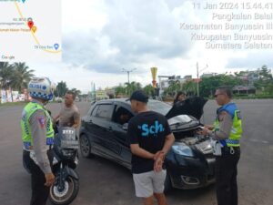 Terlapor Tindak Pidana di Oku Timur Diamankan Personil Satlantas Polres Banyuasin