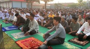 WBP Lapas Kelas IIA Banyuasin Sholat Idul Adha 1445 H Dilapangan Terbuka
