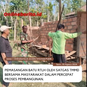 Renovasi RTLH, Satgas TMMD Kodim 0430/Banyuasin Terus Genjot Pembangunan
