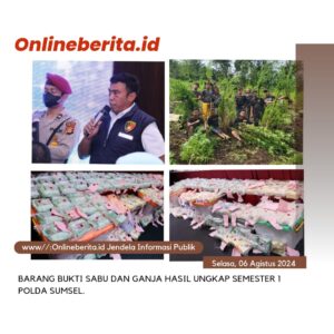 2,2 Juta Jiwa Terselamatkan, Polda Sumsel Ungkap Kasus Narkoba Semester 1