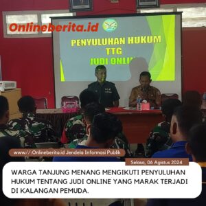 Tumbuhkan Kesadaran di Masyarakat, Satgas TMMD 121 Berikan Penyuluhan Hukum Bahaya Judi Online