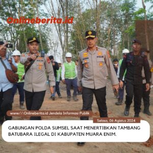 Tambang Ilegal Muara Enim Ditertibkan Tim Gabungan Polda Sumsel