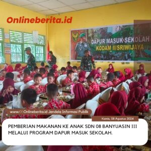 Program Unggulan Satgas TMMD 121 Kodam II/SWJ Dapur Masuk Sekolah