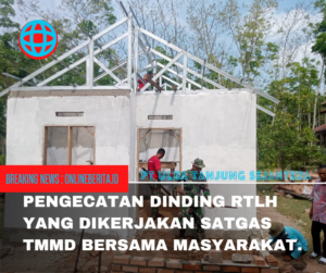 Semangat Warga dan Satgas TMMD Lanjutkan Pengecatan RTLH