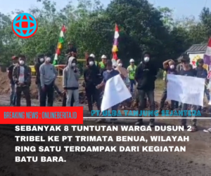 Warga Dusun 2 Tribel Desa Bentayan Stop Aktivitas Batu Bara Sampaikan Tuntutan