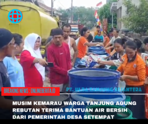 Kades Tanjung Agung Bantu Air Bersih ke Warga Geratis.