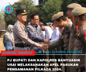 Apel Gelar Pasukan OPS Mantap Praja Musi 2024 Amankan Pilkada Serentak