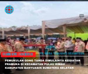 Kasat Binmas Polres Banyuasin Hadiri Upacara Pembukaan Karya Bakti Pramuka Ke XXIII