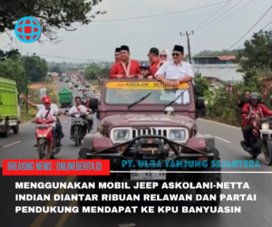 Ribuan Relawan dan Partai Pendukung Hantarkan Pasangan ASTA Mendaftar ke KPU Banyuasin