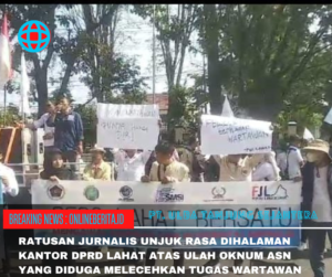 Oknum ASN DPRD Lahat Lecehkan Wartawan, Ratusan Jurnalis Unjuk Rasa