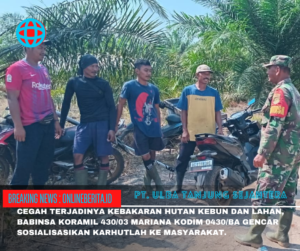 Sosialisasi Bahaya Karhutlah, Babinsa Lakukan Pendekatan ke Masyarakat