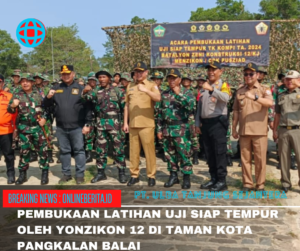 Kasdim 0430/BA Hadiri Upacara Latihan Uji Siap Tempur Tingkat Kompi Zikon 12/KJ