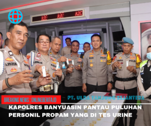 Personil Propam Polres Banyuasin Mendadak Tes Urine