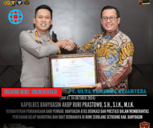 Berantas Peredaran Narkoba Sampai Ke Akarnya Kapolres Banyuasin Terima Penghargaan