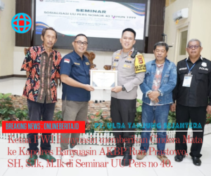 PWI Dan Polres Banyuasin Sosialisasi UU Pers Prosedur Pelaporan Pelanggaran Pers