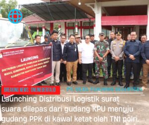 KPU Banyuasin Bersama Pihak Terkait Distribusikan Logistik ke Gudang PPK