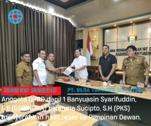 45 Anggota DPRD Banyuasin Serahkan Hasil Reses ke Pimpinan Dewan