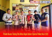 Polsek Muara Telang Sita Miras Ilegal dalam Operasi Pekat Musi 2025