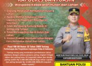 Larangan Keras : Pembakaran Hutan dan Lahan, ada Sanksi Pidananya