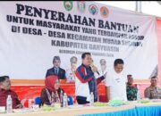 Bupati Askolani Serahkan Bantuan Korban Banjir dan Resmikan Kantor Desa Beringin Agung di Muara Sugihan