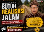 Masyarakat Air Salek Butuh Realisasi Jalan Poros