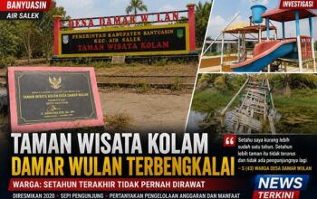 Taman Wisata Kolam Damar Wulan Terbengkalai, Warga Pertanyakan Manfaat dan Pengelolaan Anggaran