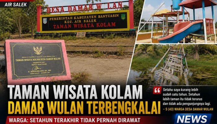 Taman Wisata Kolam Damar Wulan Terbengkalai, Warga Pertanyakan Manfaat dan Pengelolaan Anggaran