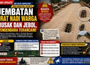 Jembatan Jalur 11 Srikaton Rusak, Warga Air Salek Dihantui Risiko Kecelakaan